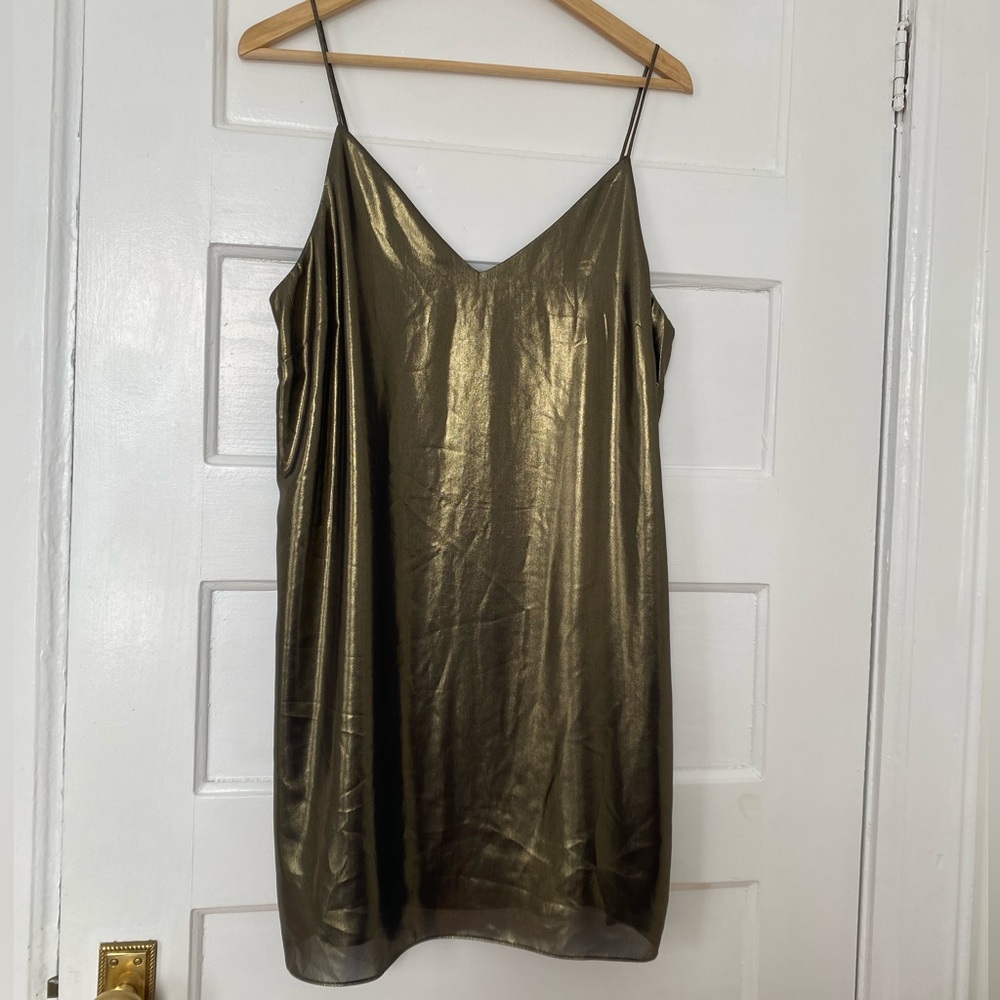 Wilfred gold Vivienne mini cocktail party dress